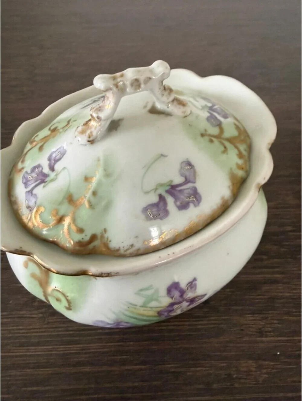 Limoges France Porcelain Lidded Sugar Bowl